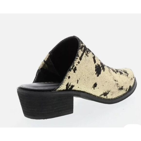 Very Volatile Los Angeles Moonstruck Gold Mules - Picture 2 of 4